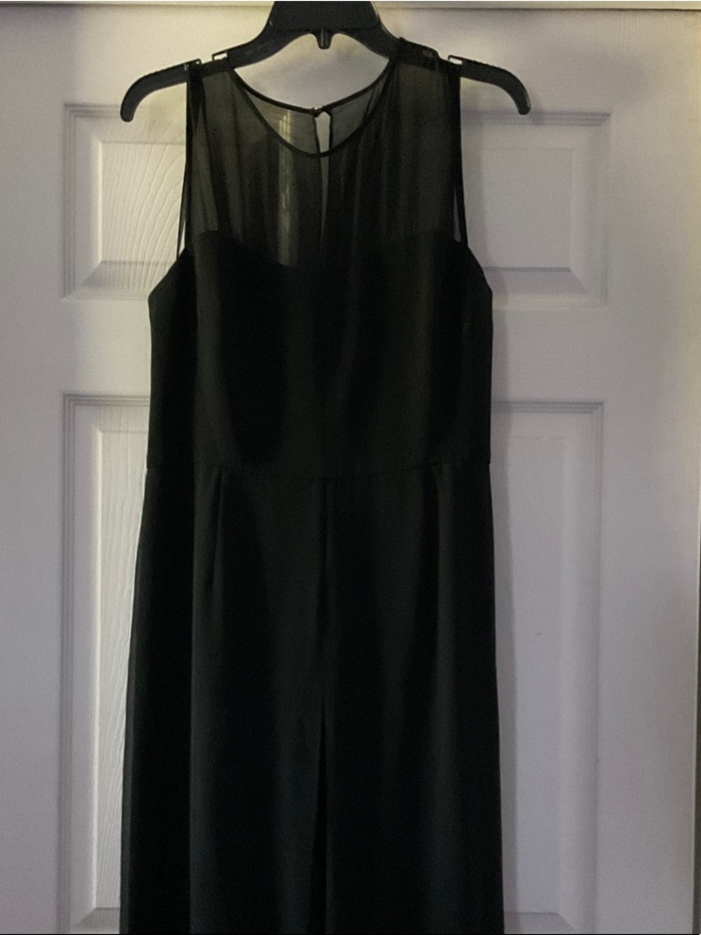ANTONIO MELANI Black Wide-Leg Jumpsuit with Sheer Yoke